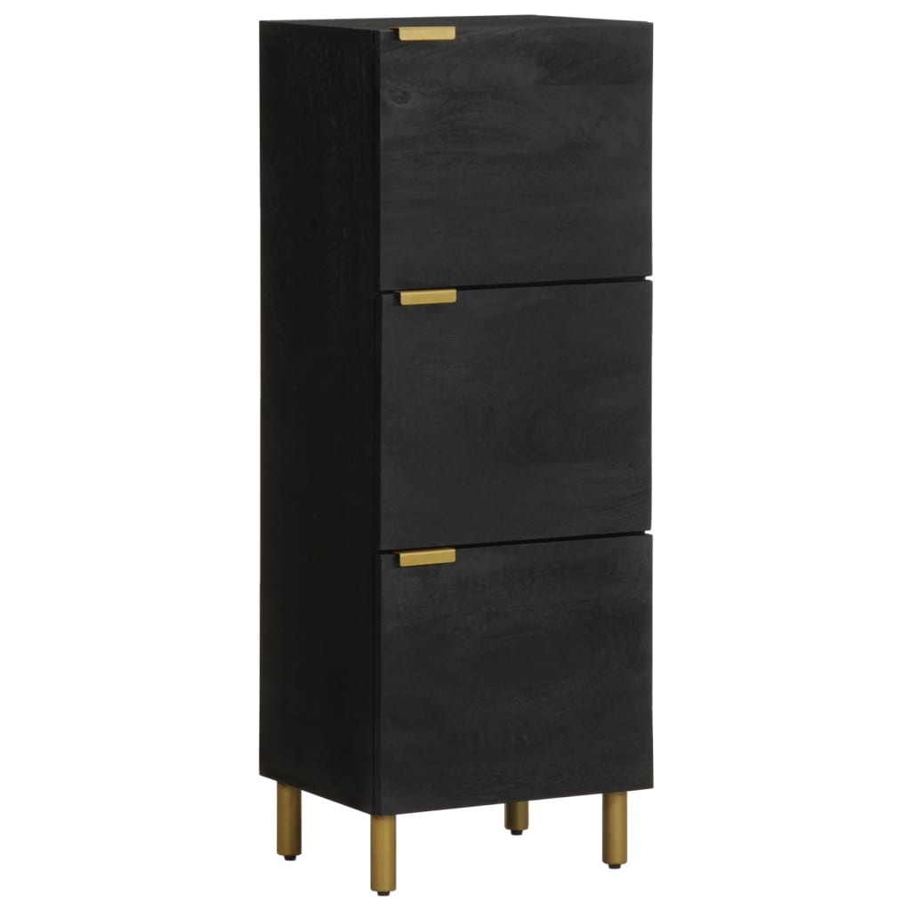 Buffet noir 40x33x110 cm bois d'ingénierie - XIOS