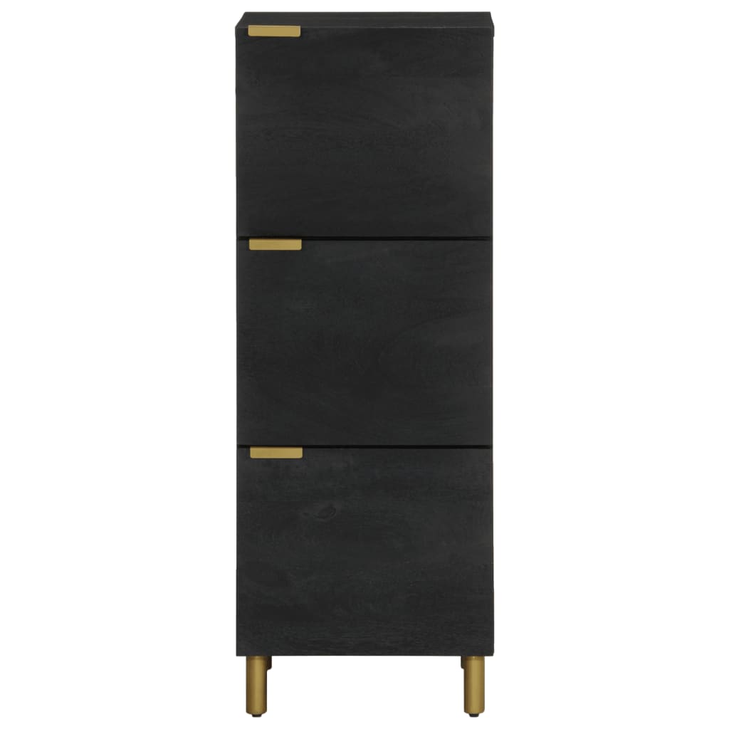 Buffet noir 40x33x110 cm bois d'ingénierie - XIOS