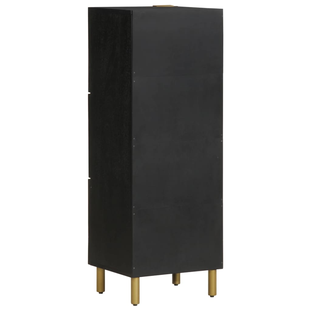 Buffet noir 40x33x110 cm bois d'ingénierie - XIOS