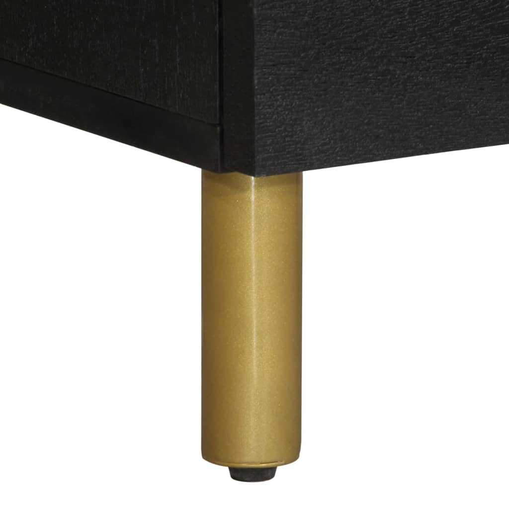 Buffet noir 40x33x110 cm bois d'ingénierie - XIOS