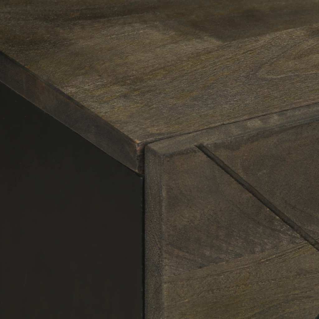 Tables de chevet 2 pcs noir 40x33x46 cm bois de manguier solide - XIOS