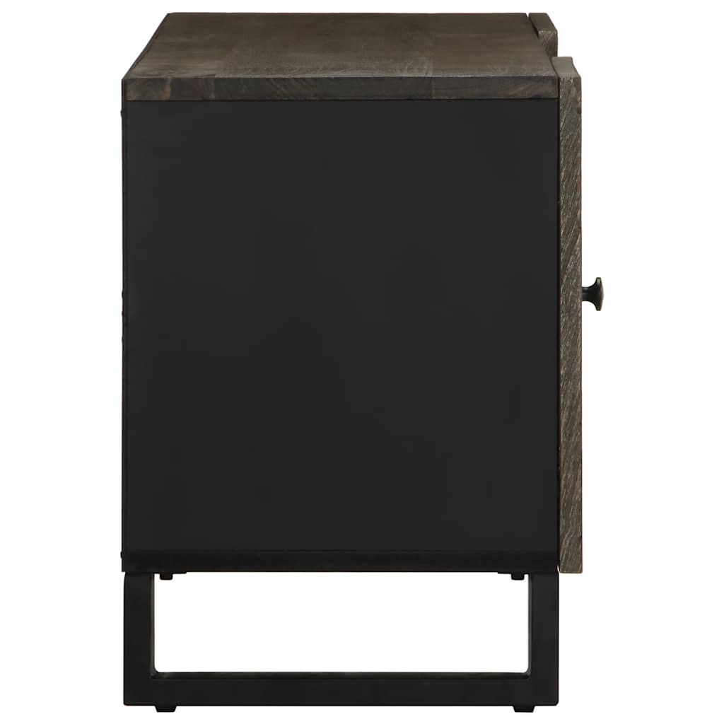 Meuble TV noir 105x33x46 cm bois massif de manguier - XIOS