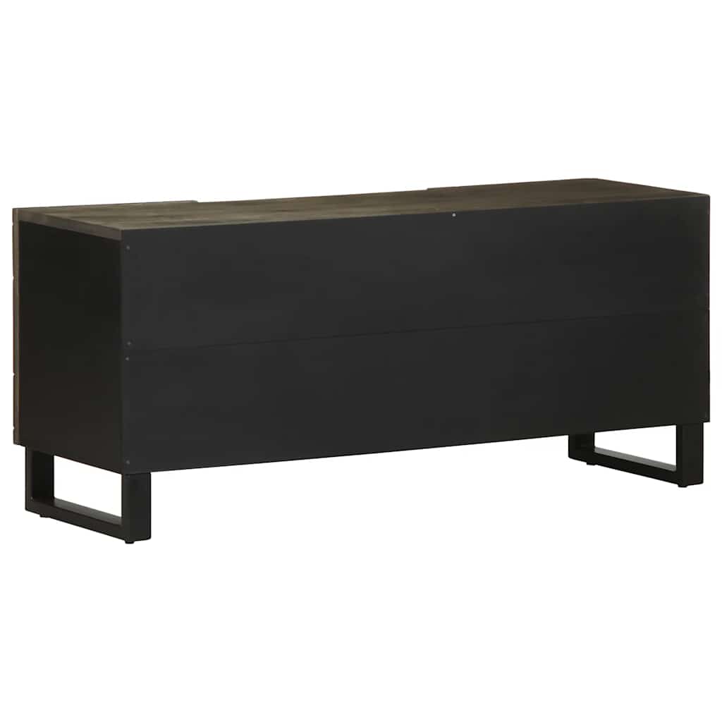 Meuble TV noir 105x33x46 cm bois massif de manguier - XIOS