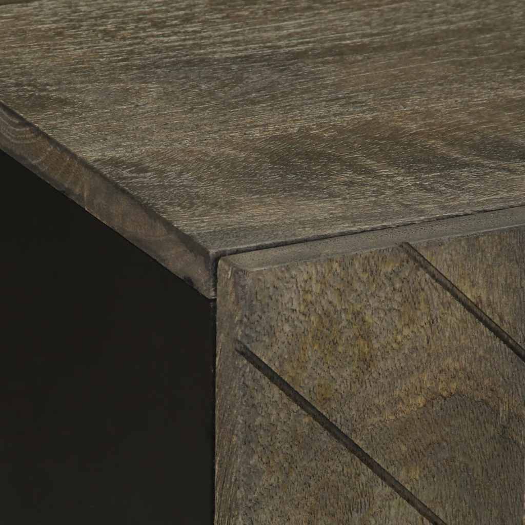 Meuble TV noir 105x33x46 cm bois massif de manguier - XIOS