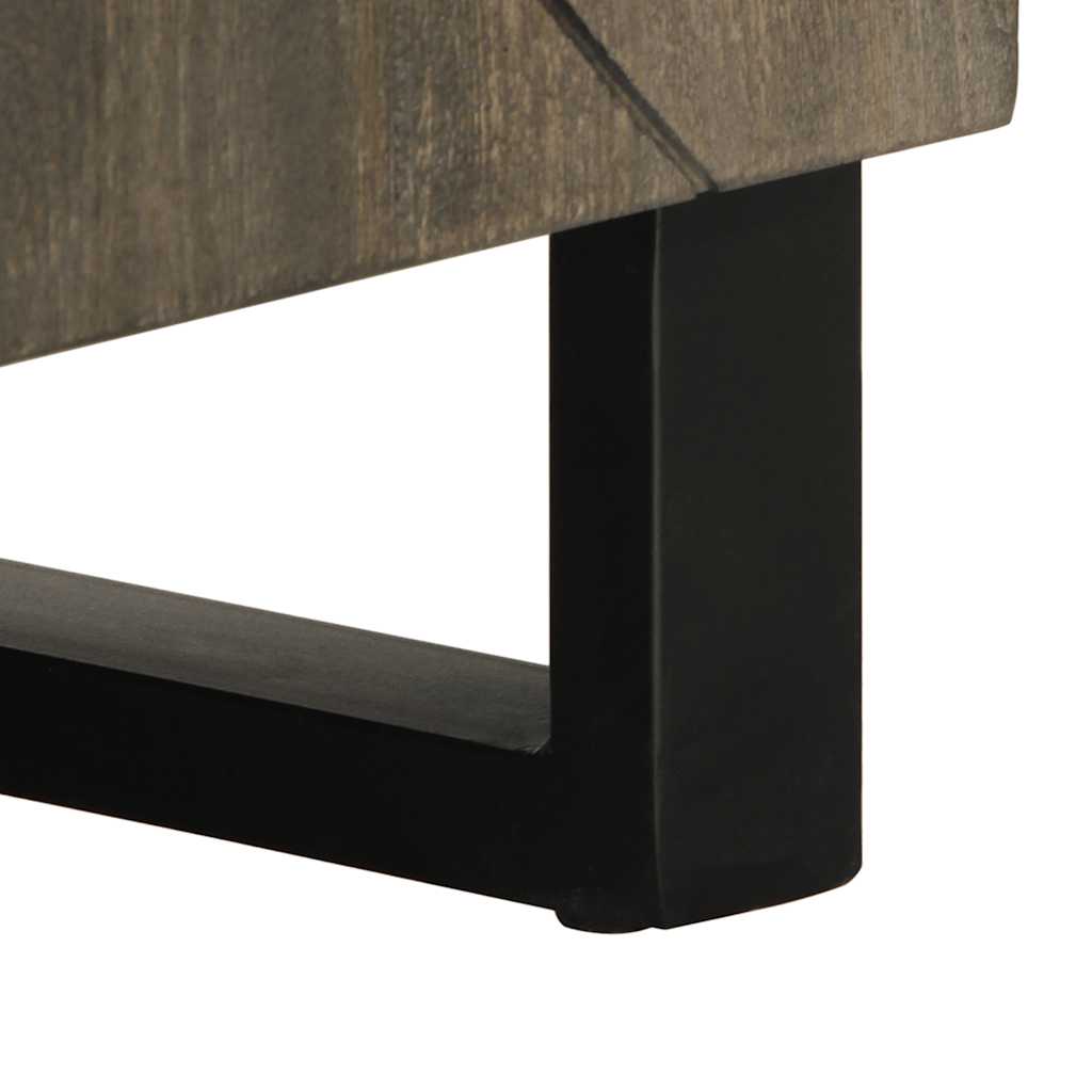 Meuble TV noir 105x33x46 cm bois massif de manguier - XIOS