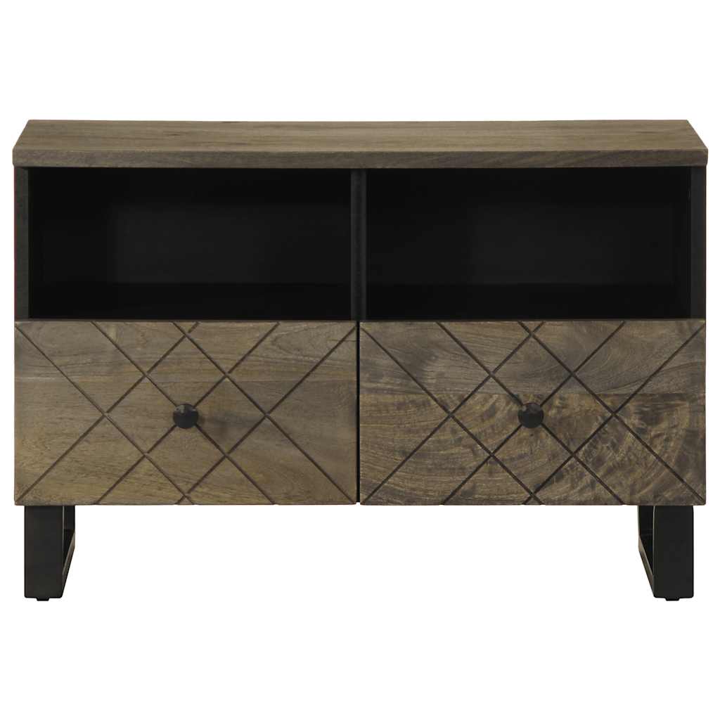 Meuble TV noir 70x33x46 cm bois massif de manguier - XIOS