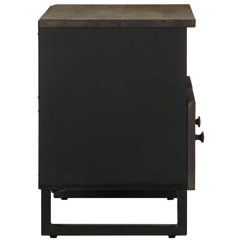 Meuble TV noir 70x33x46 cm bois massif de manguier - XIOS