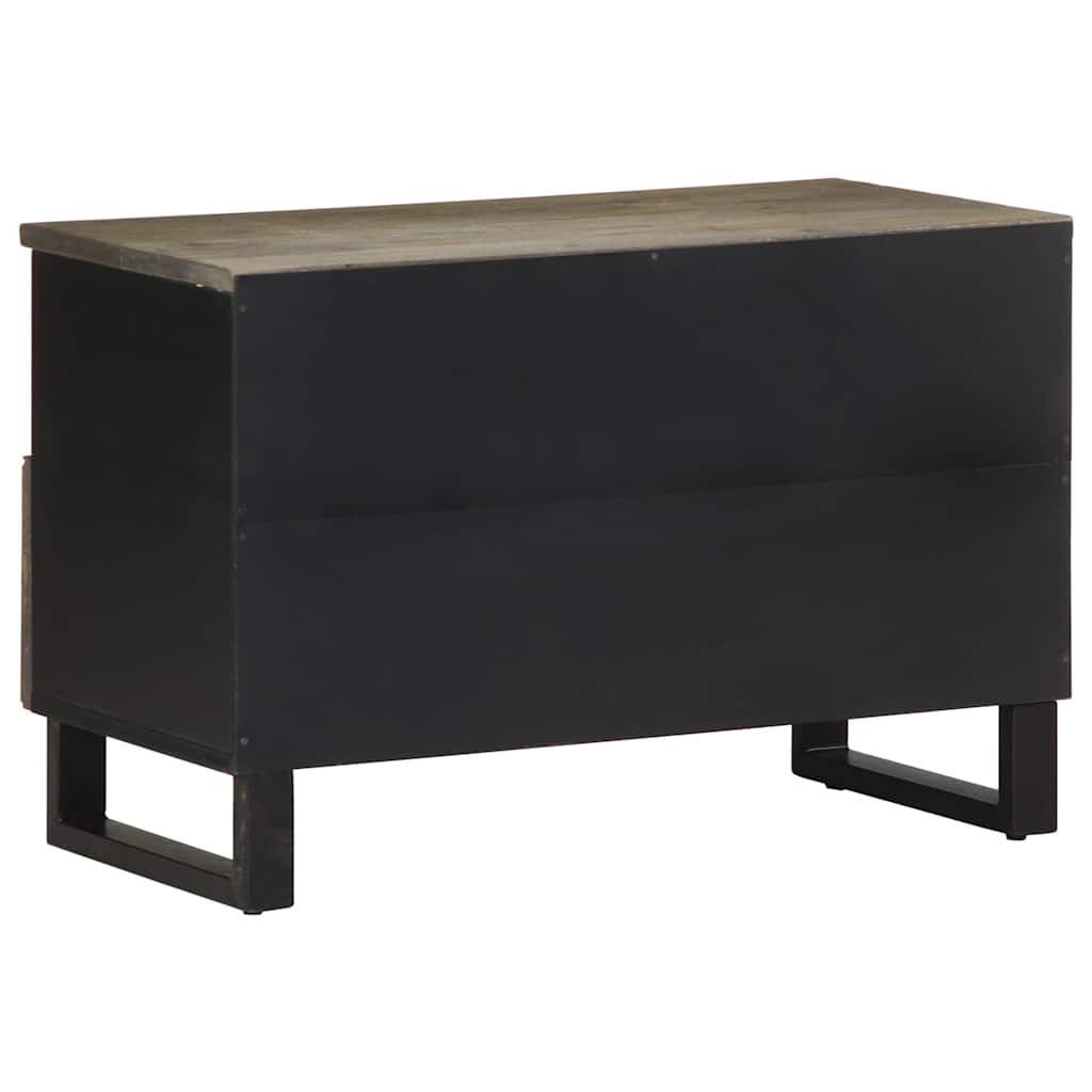 Meuble TV noir 70x33x46 cm bois massif de manguier - XIOS