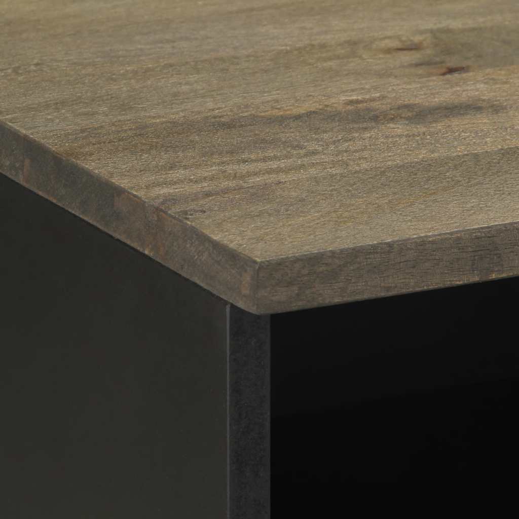 Meuble TV noir 70x33x46 cm bois massif de manguier - XIOS