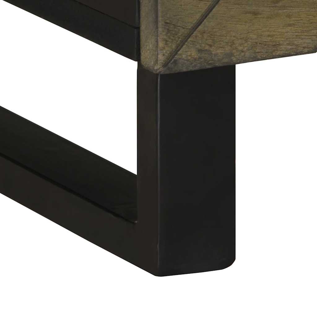 Meuble TV noir 70x33x46 cm bois massif de manguier - XIOS