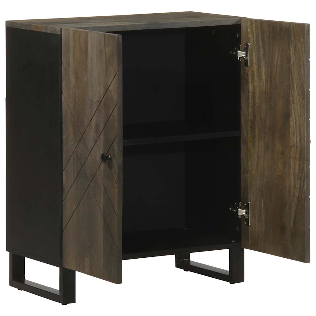 Buffet noir 60x33x75 cm bois massif de manguier - XIOS