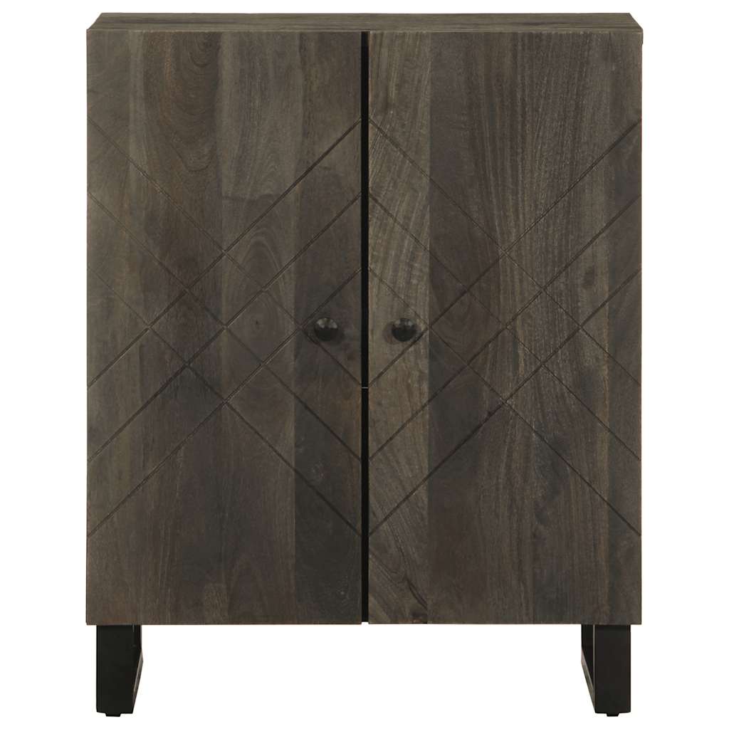 Buffet noir 60x33x75 cm bois massif de manguier - XIOS