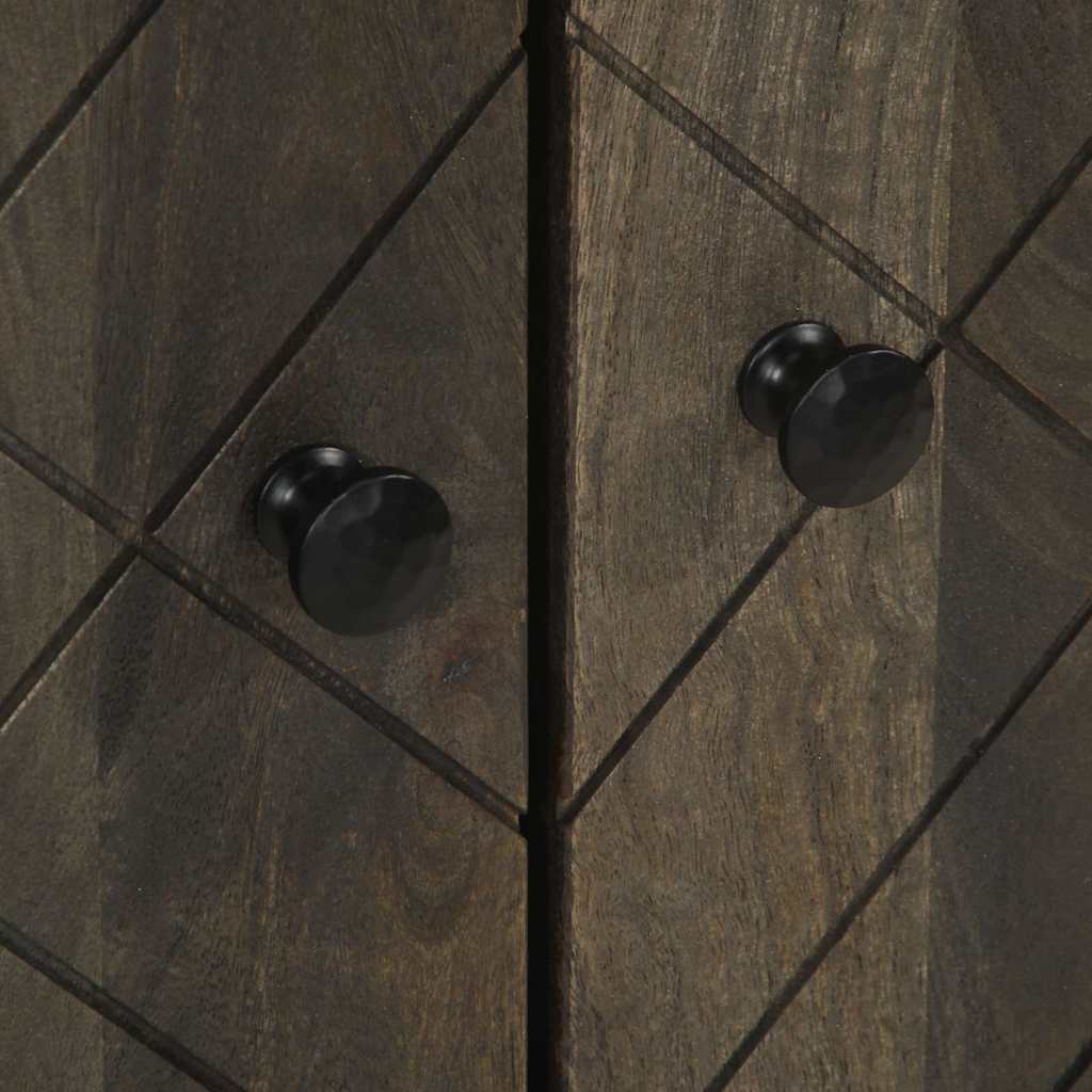 Buffet noir 60x33x75 cm bois massif de manguier - XIOS