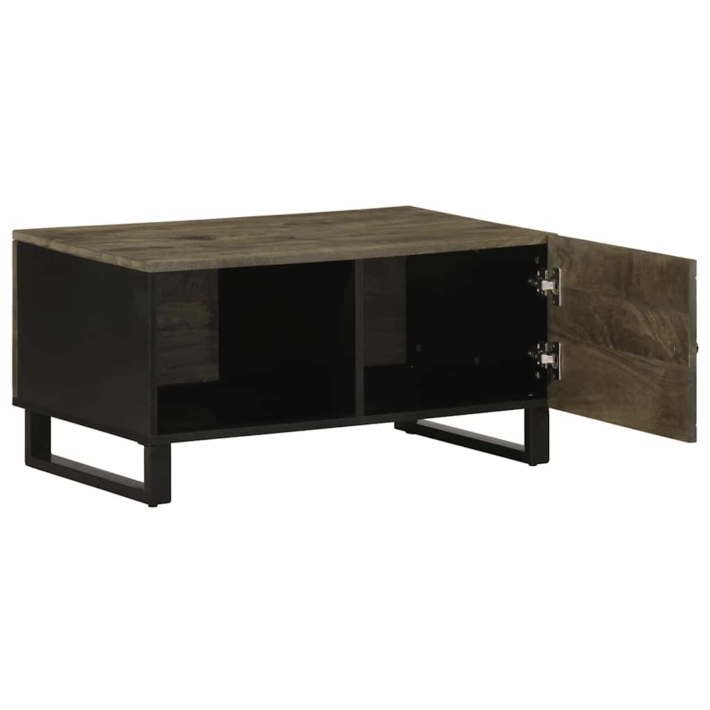 Table basse noir 80x50x40 cm bois massif de manguier - XIOS