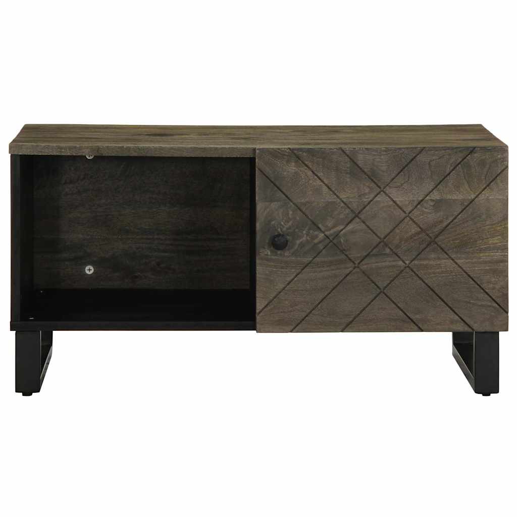 Table basse noir 80x50x40 cm bois massif de manguier - XIOS