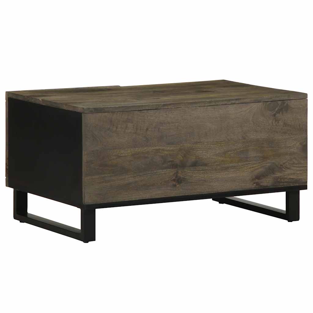 Table basse noir 80x50x40 cm bois massif de manguier - XIOS