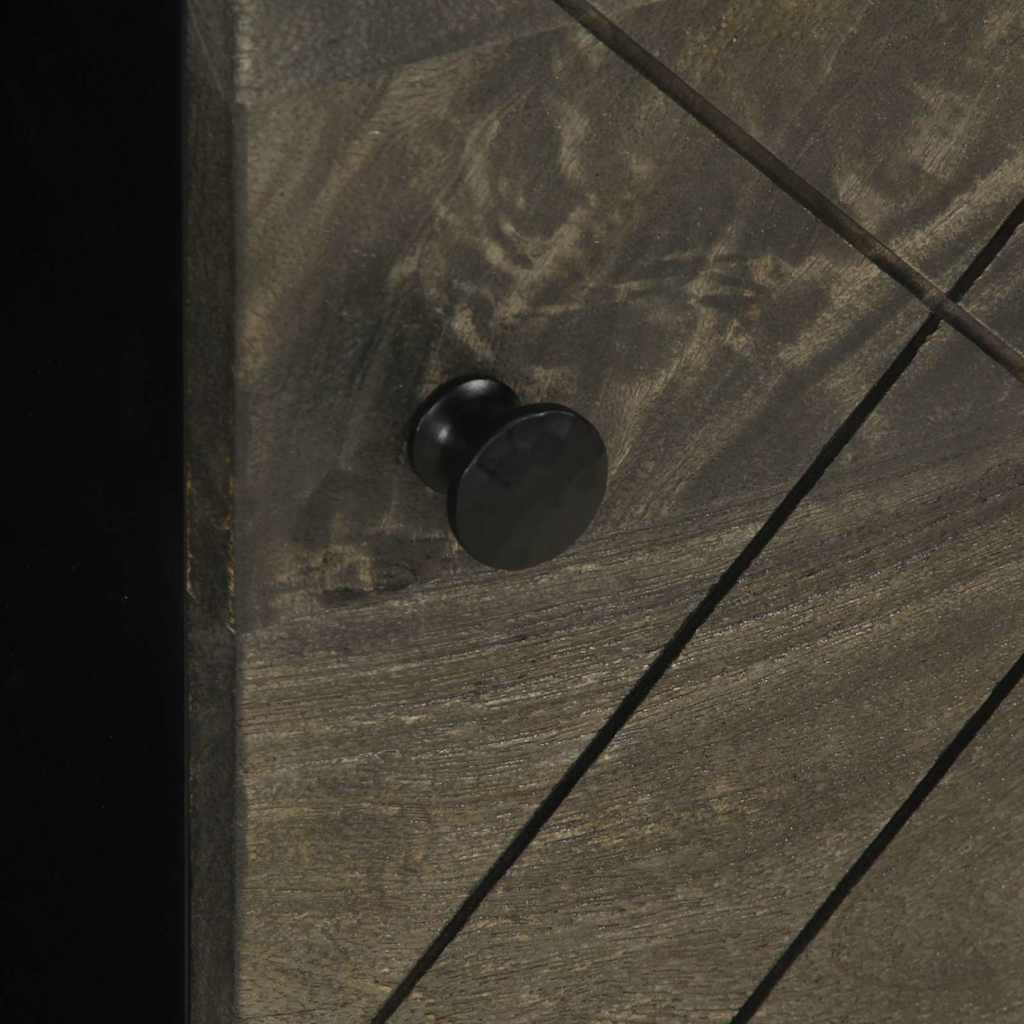 Table basse noir 80x50x40 cm bois massif de manguier - XIOS