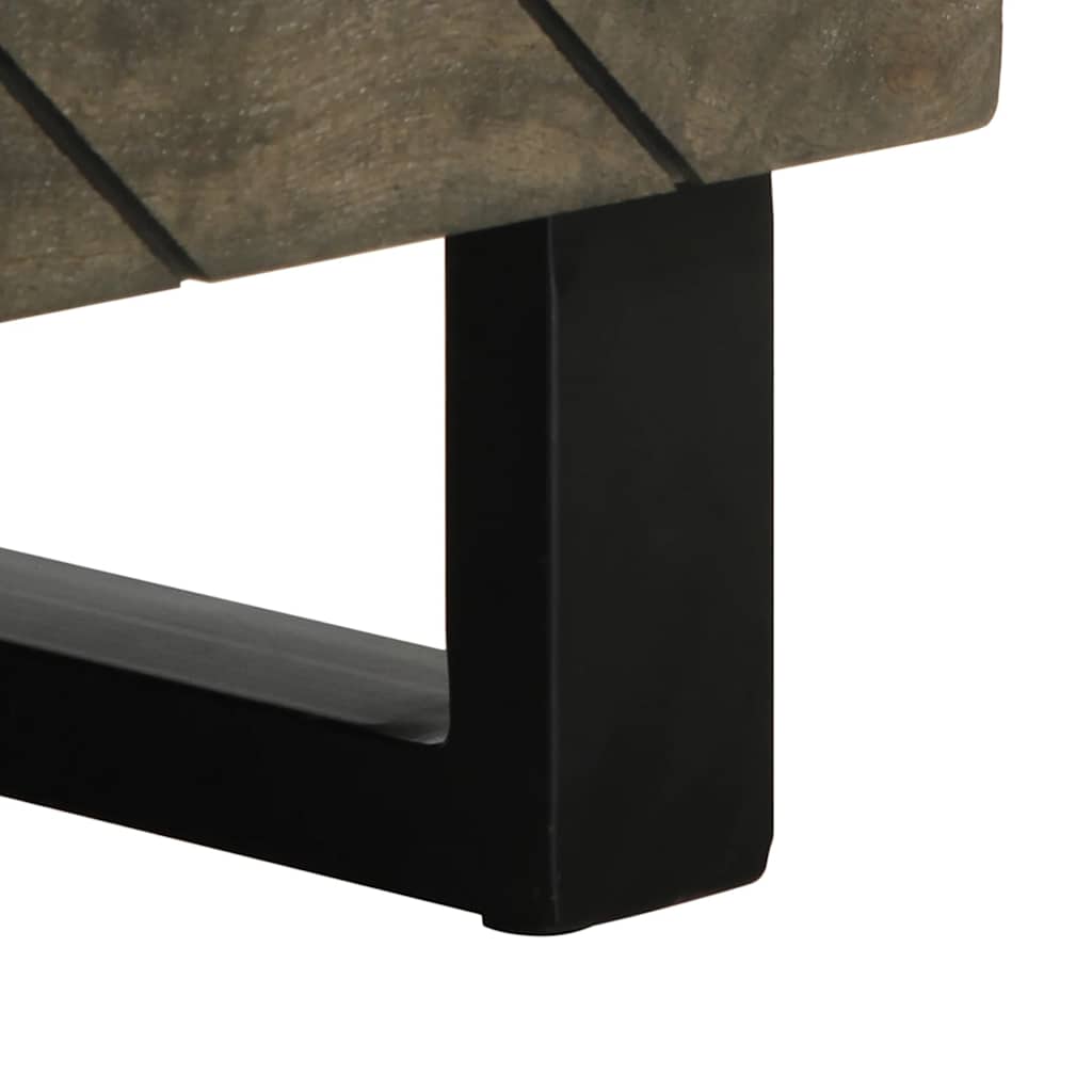 Table basse noir 80x50x40 cm bois massif de manguier - XIOS