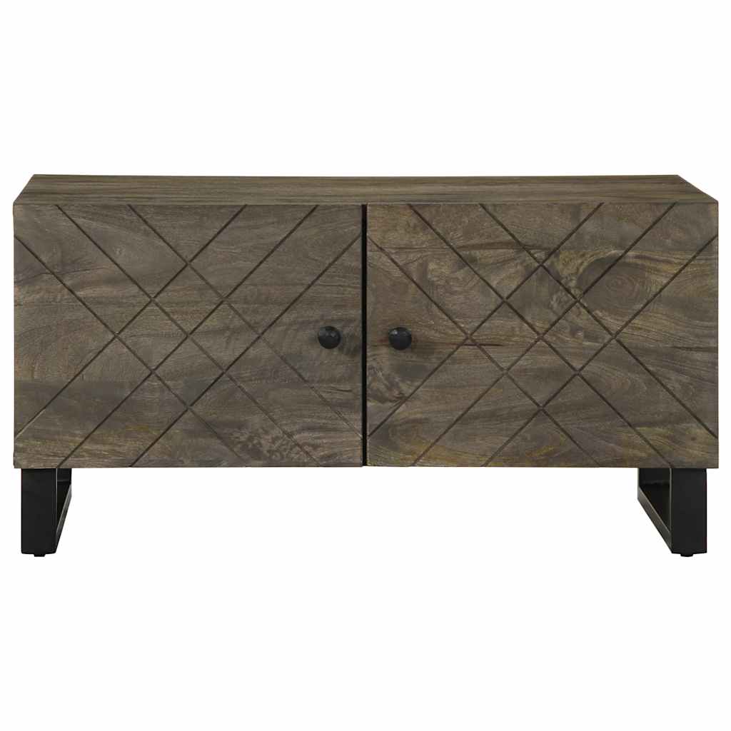 Table basse noir 80x50x40 cm bois massif de manguier - XIOS