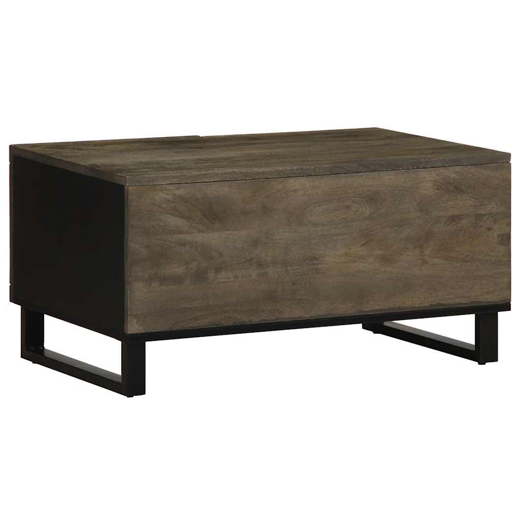 Table basse noir 80x50x40 cm bois massif de manguier - XIOS