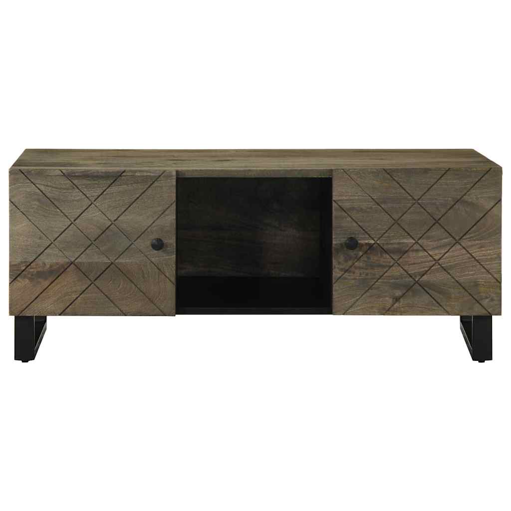 Table basse noir 100x54x40 cm bois massif de manguier - XIOS