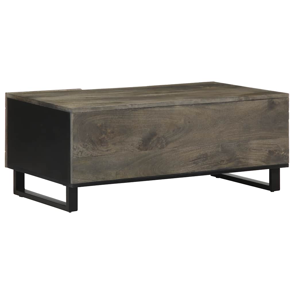 Table basse noir 100x54x40 cm bois massif de manguier - XIOS