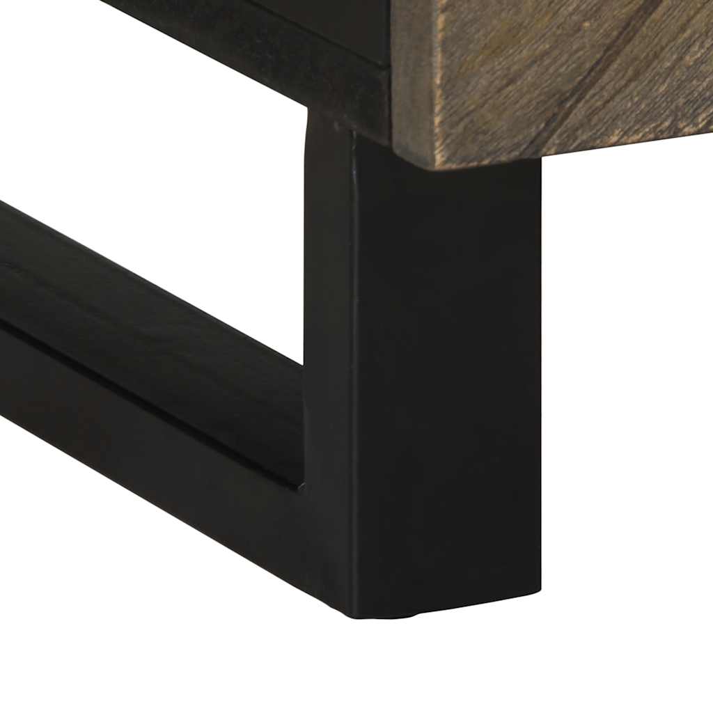Table basse noir 100x54x40 cm bois massif de manguier - XIOS