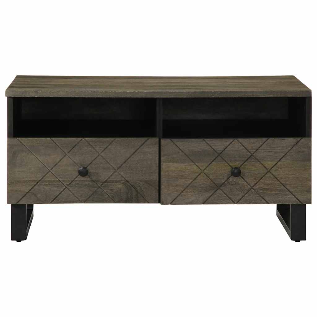 Table basse noir 80x54x40 cm bois massif de manguier - XIOS