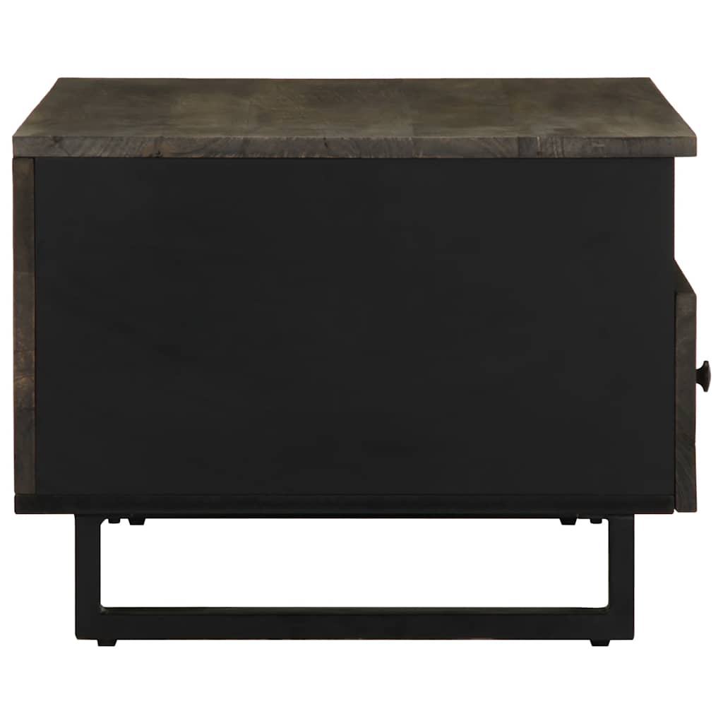 Table basse noir 80x54x40 cm bois massif de manguier - XIOS