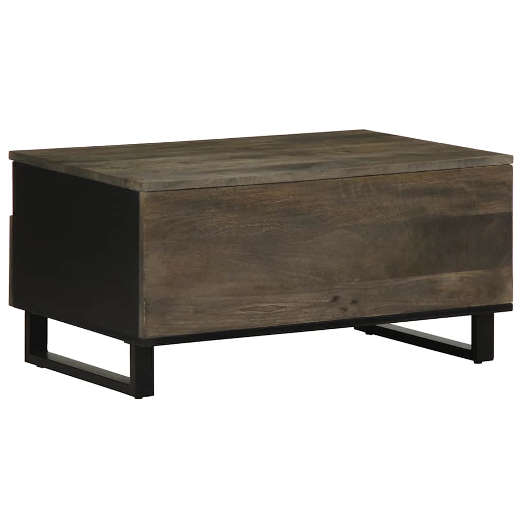 Table basse noir 80x54x40 cm bois massif de manguier - XIOS