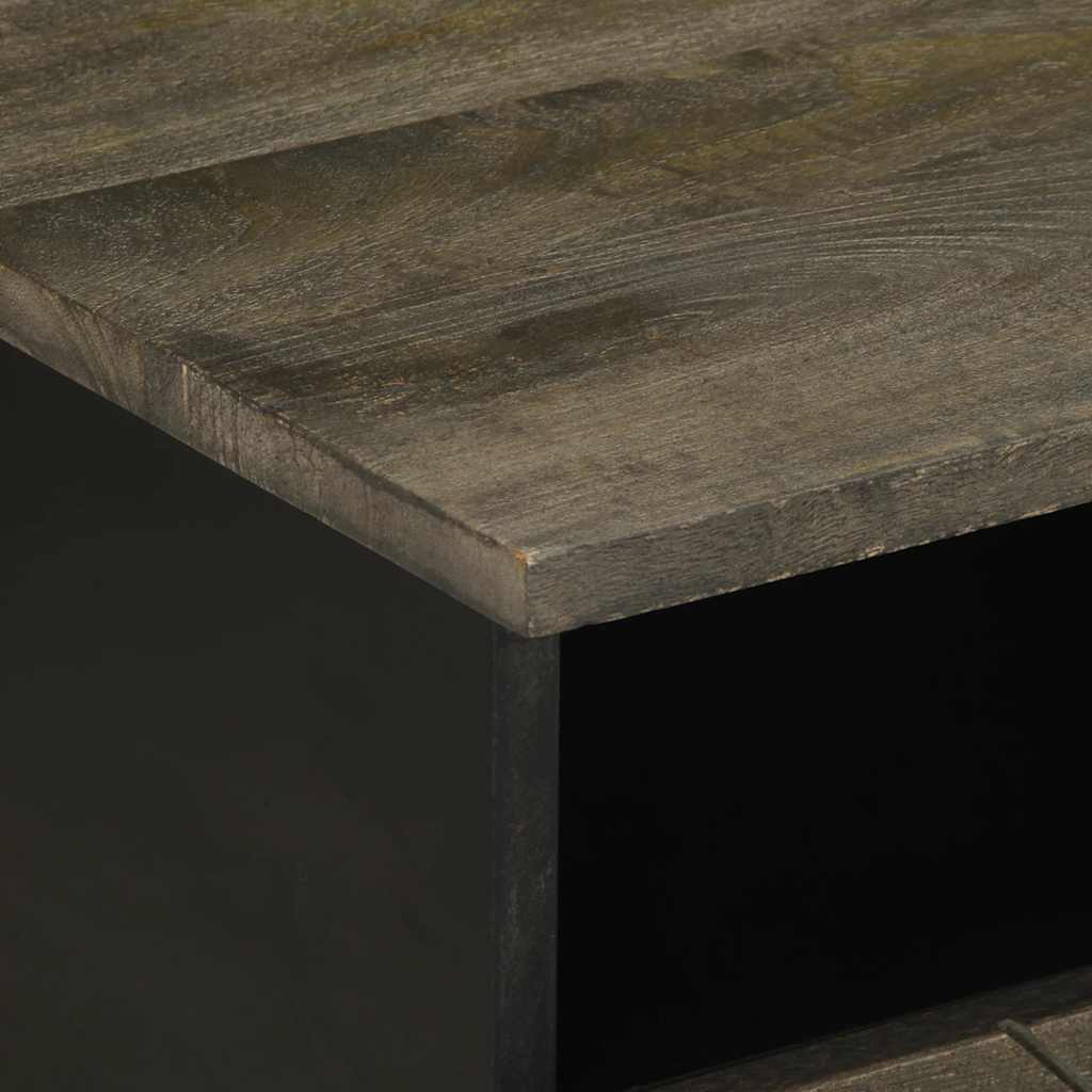 Table basse noir 80x54x40 cm bois massif de manguier - XIOS