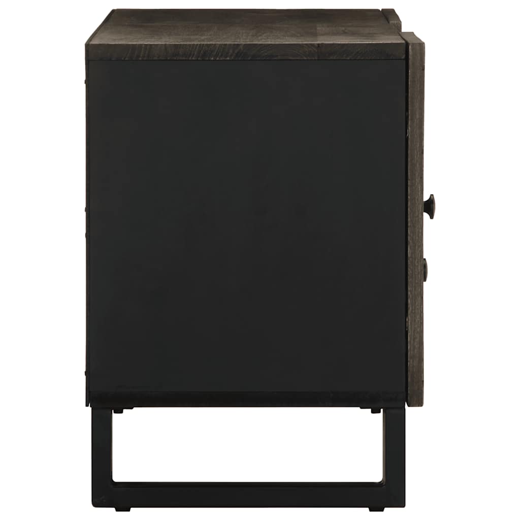 Meuble TV noir 105x33x46 cm bois massif de manguier - XIOS