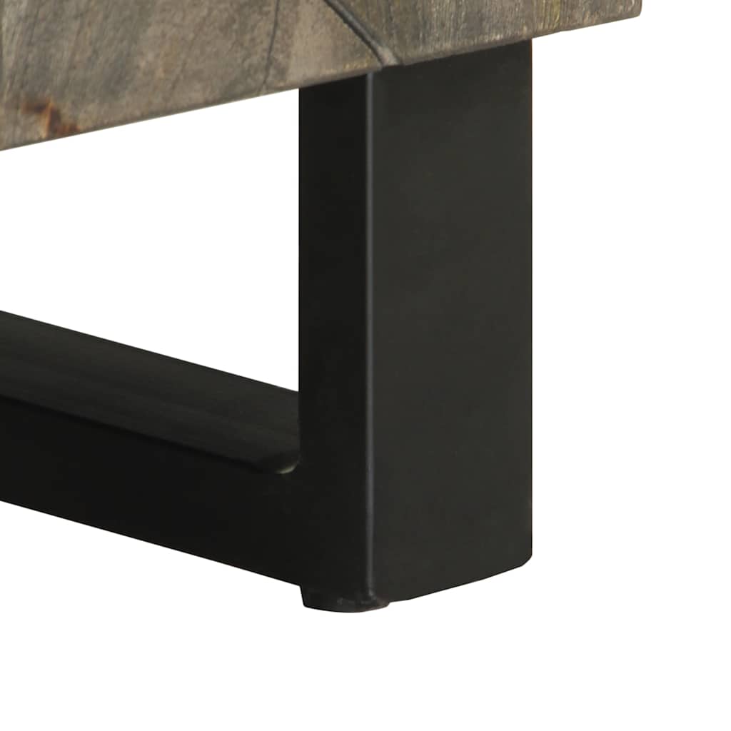 Meuble TV noir 80x33x46 cm bois massif de manguier - XIOS