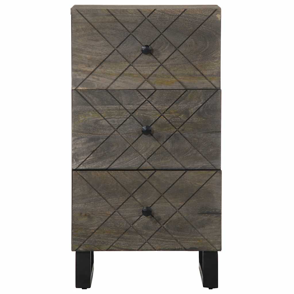 Buffet noir 40x33x75 cm bois massif de manguier - XIOS