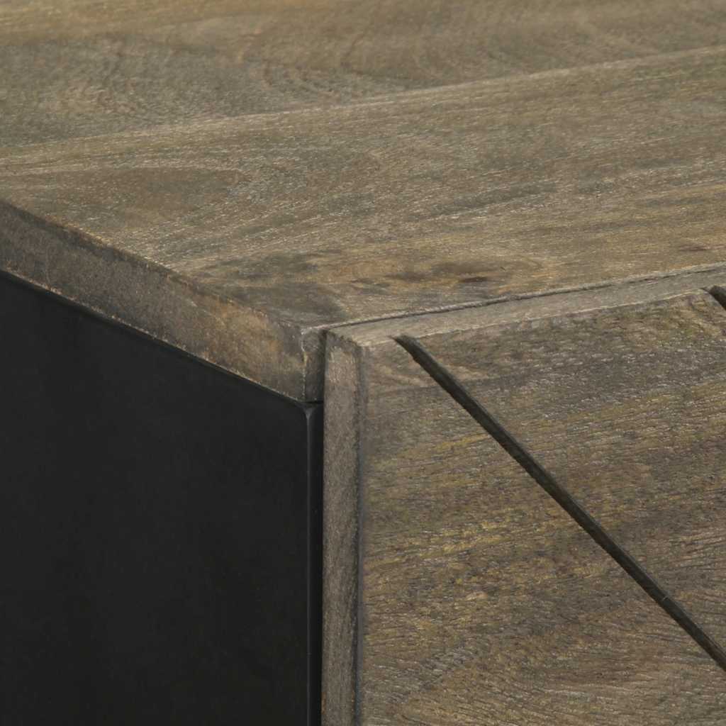 Buffet noir 40x33x75 cm bois massif de manguier - XIOS