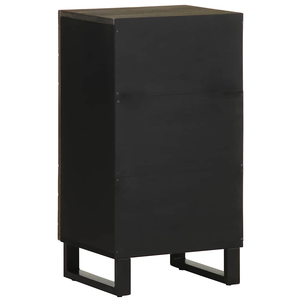 Buffet noir 40x33x75 cm bois massif de manguier - XIOS