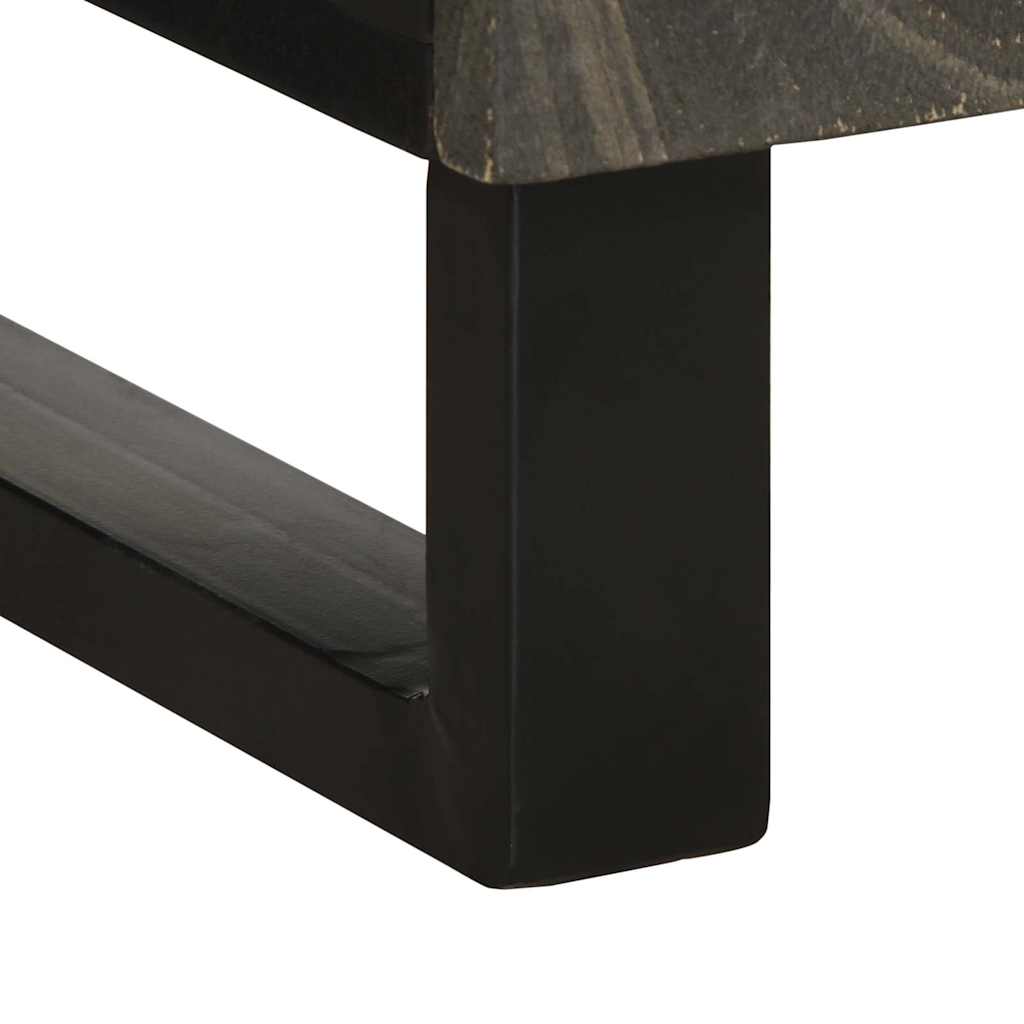 Buffet noir 40x33x75 cm bois massif de manguier - XIOS