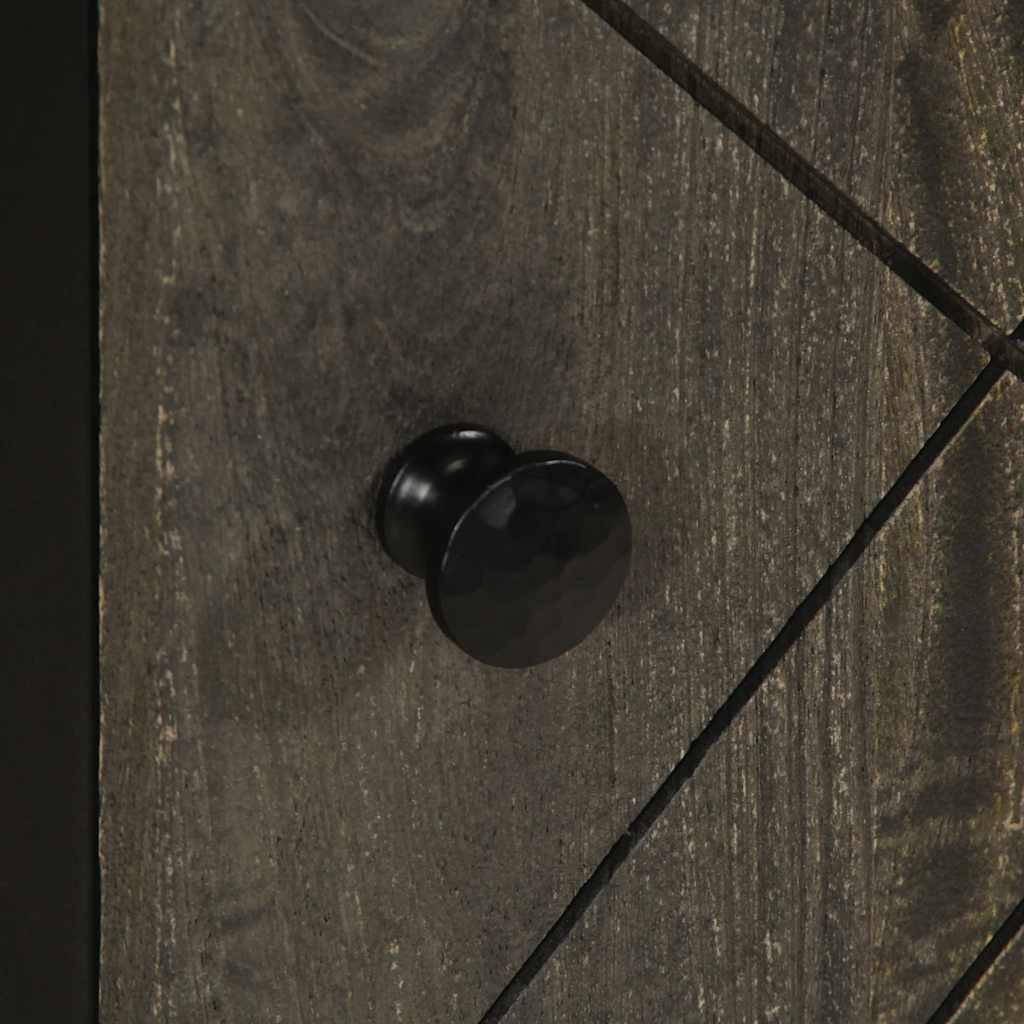 Buffet noir 40x33x75 cm bois massif de manguier - XIOS