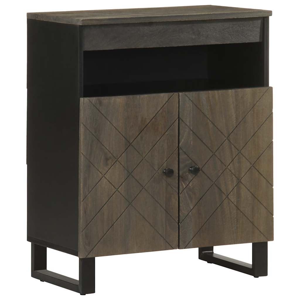 Buffet noir 60x33x75 cm bois massif de manguier - XIOS