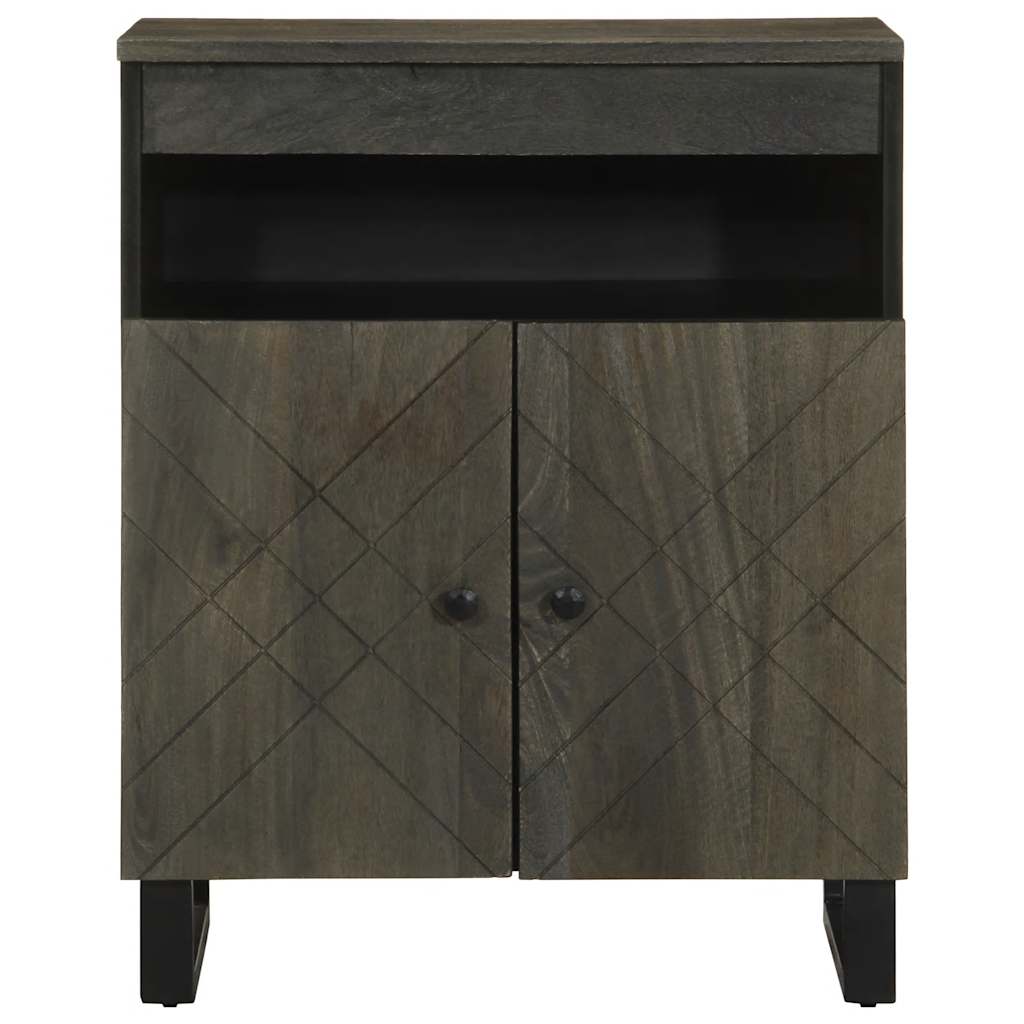 Buffet noir 60x33x75 cm bois massif de manguier - XIOS
