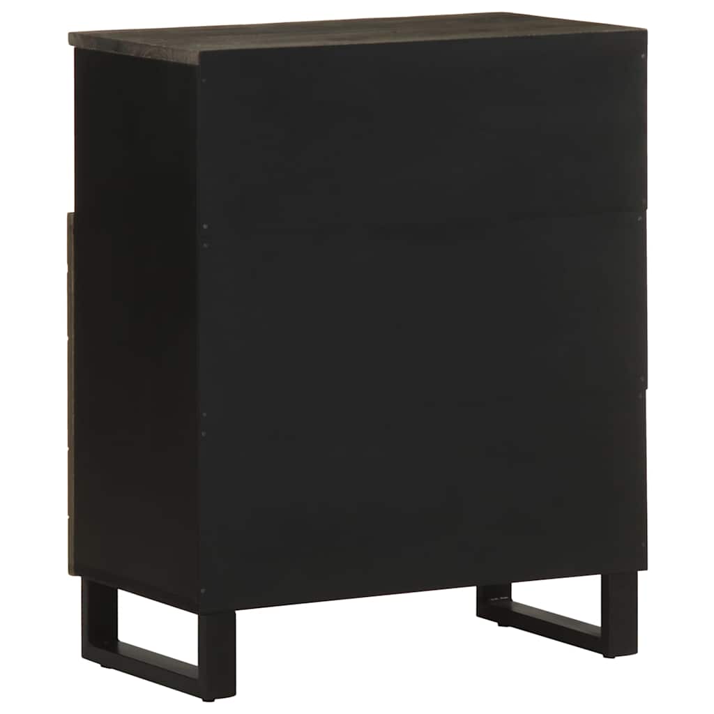 Buffet noir 60x33x75 cm bois massif de manguier - XIOS