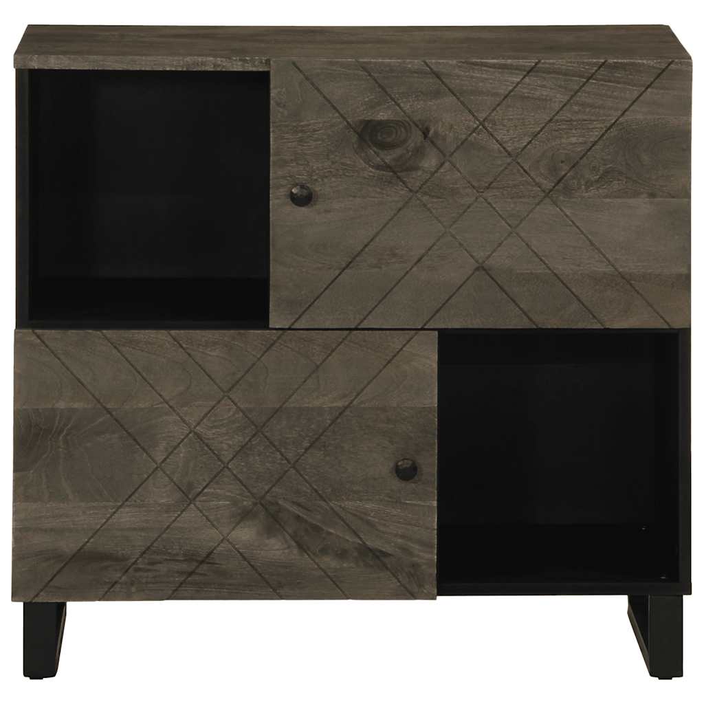 Buffet noir 80x33x75 cm bois massif de manguier - XIOS