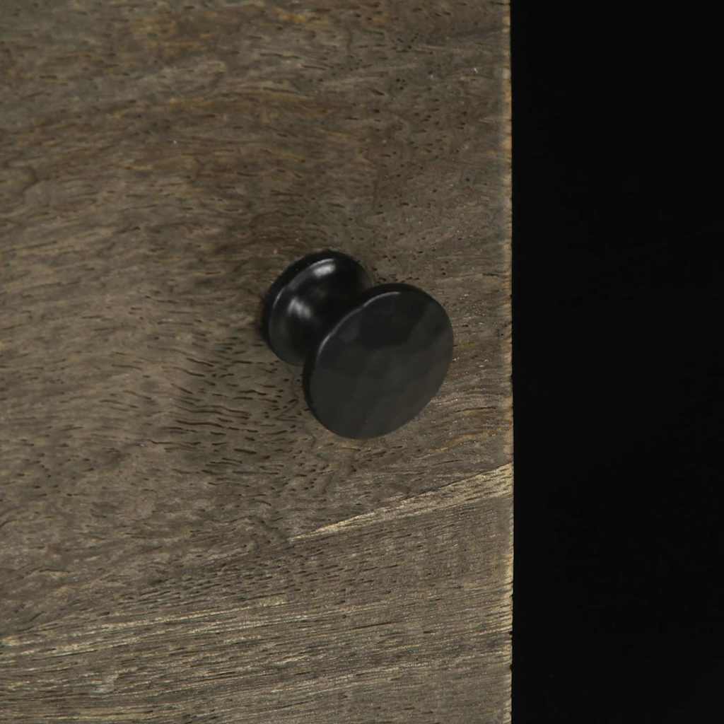 Buffet noir 80x33x75 cm bois massif de manguier - XIOS