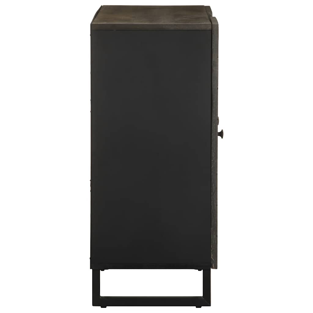 Buffet noir 90x33x75 cm bois massif de manguier - XIOS