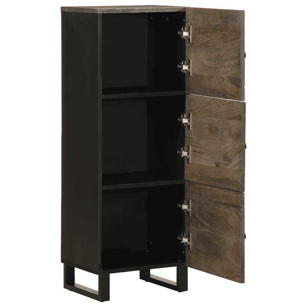 Buffet noir 40x33x110 cm bois de manguier massif - XIOS