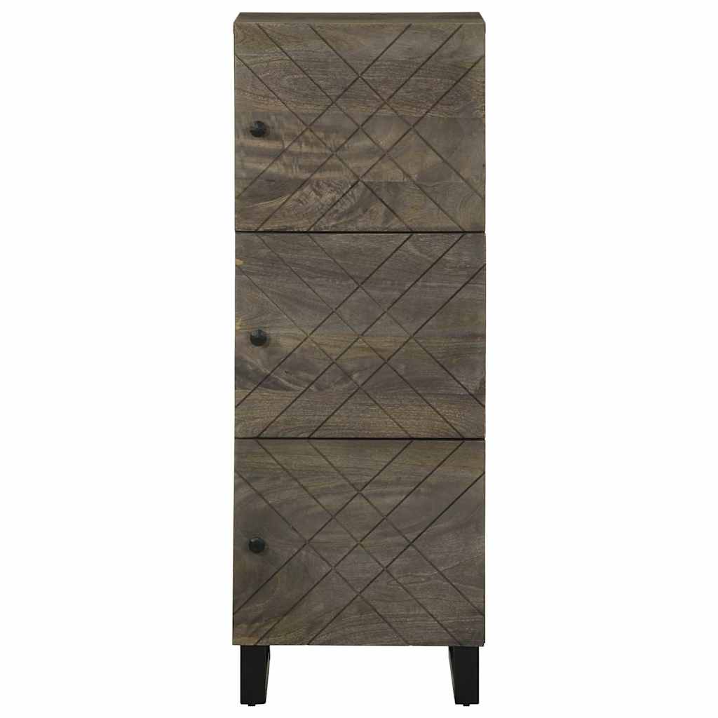 Buffet noir 40x33x110 cm bois de manguier massif - XIOS