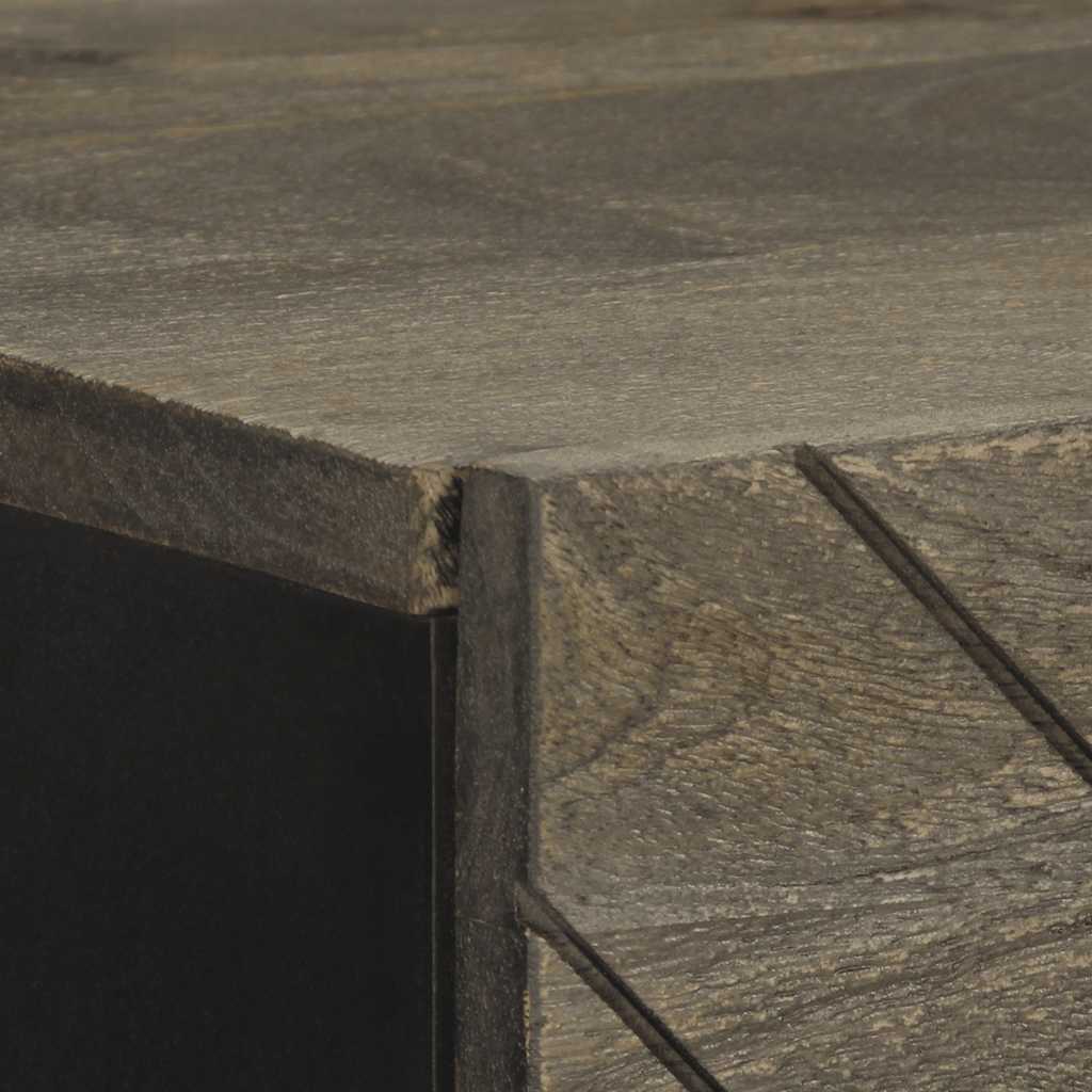 Buffet noir 40x33x110 cm bois de manguier massif - XIOS