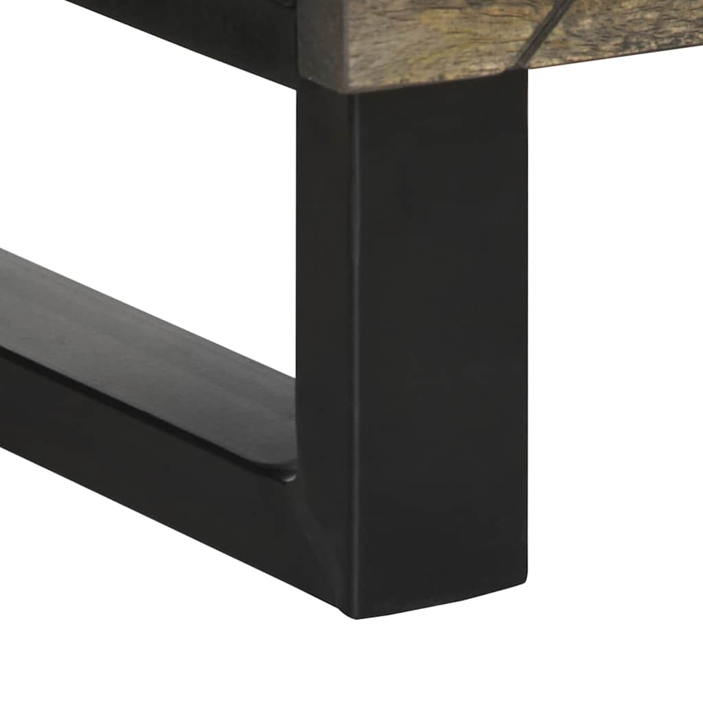 Buffet noir 40x33x110 cm bois de manguier massif - XIOS
