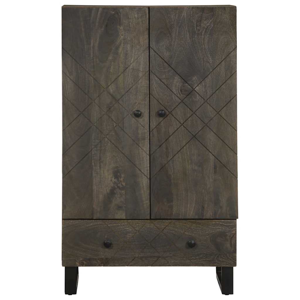 Buffet noir 60x33x100 cm bois de manguier massif - XIOS
