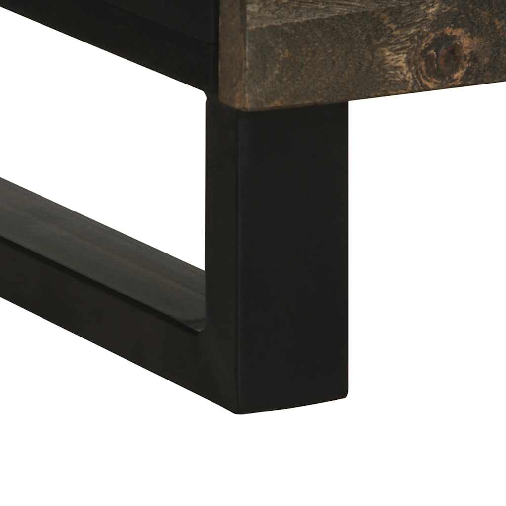 Buffet noir 60x33x100 cm bois de manguier massif - XIOS